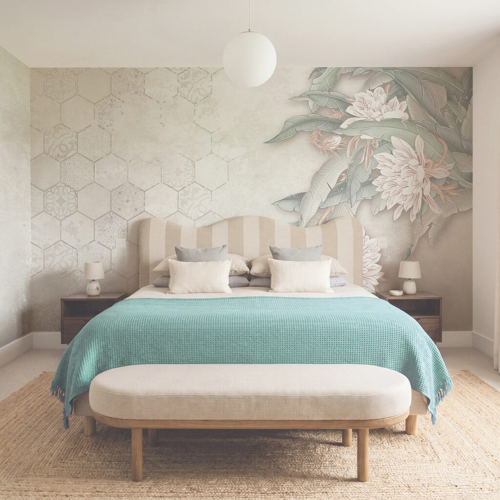 Bloemen naast fijne zeshoeken — interieur 2