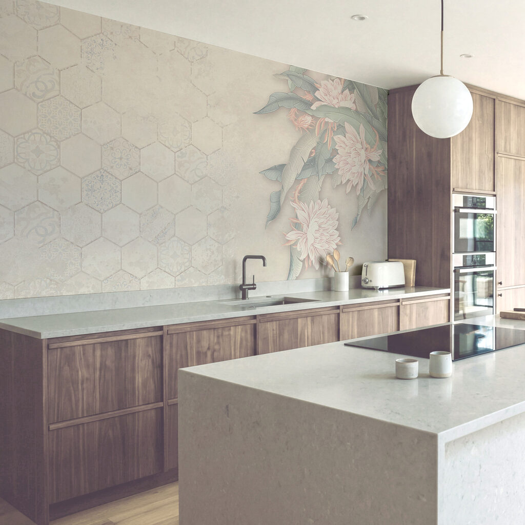 Bloemen naast fijne zeshoeken — interieur 4