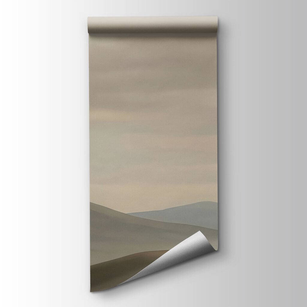 Landschap van een woestijn met heuvels en wolken — productweergave