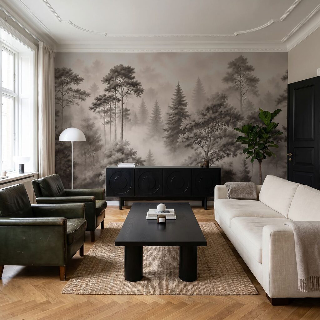 Bos vol ragfijne nevel — interieur 1