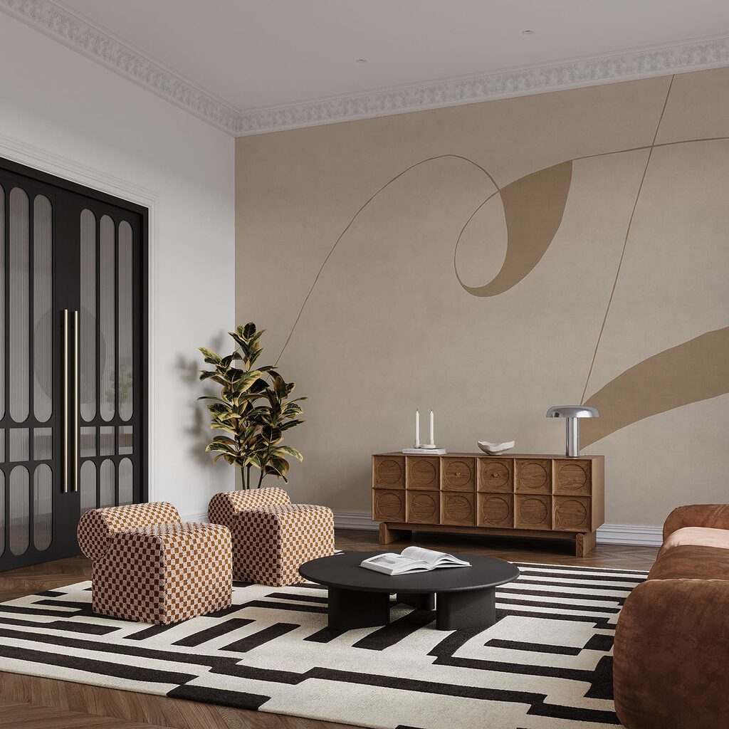 Losse lijnen met vlakken — interieur 3