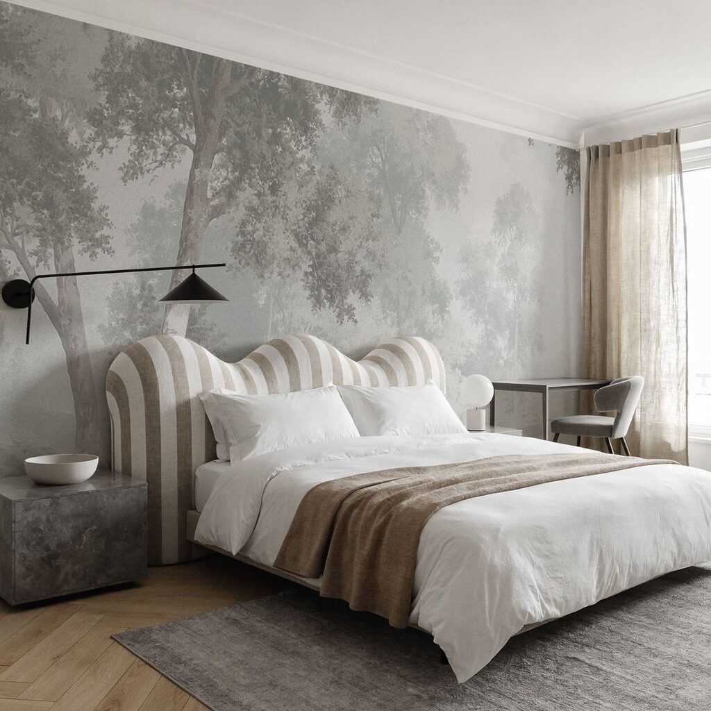 Loofbos in bleke grijstekening — interieur 3