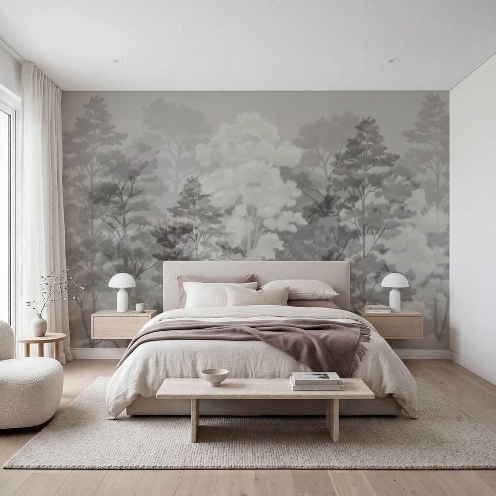 Bomen in zachte kleurwolken — interieur 2