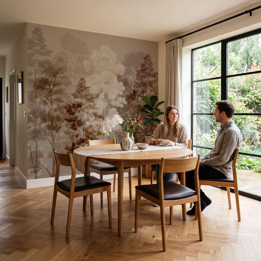 Bomen in zachte kleurwolken — interieur 3
