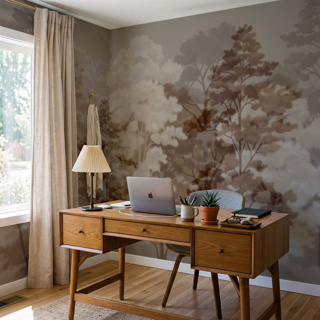Bomen in zachte kleurwolken — interieur 4