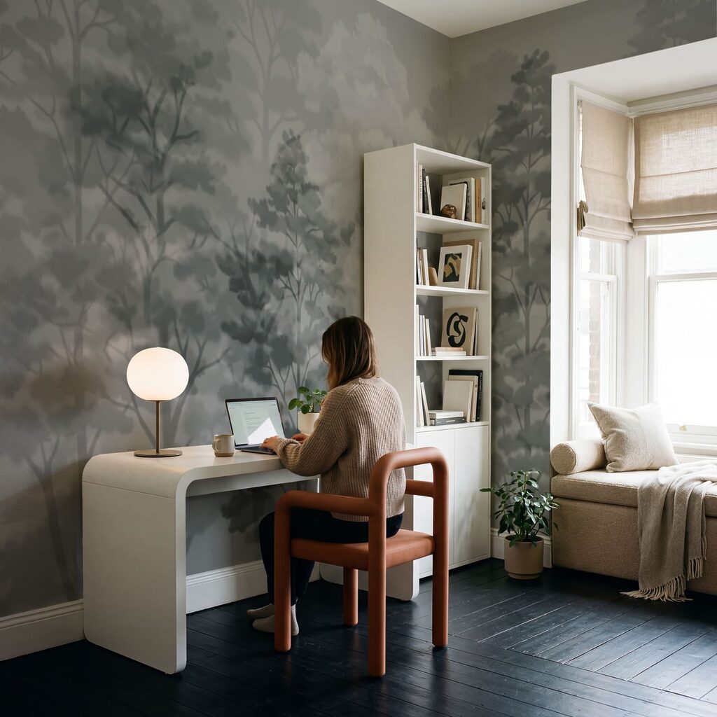 Bomen in zachte kleurwolken — interieur 4