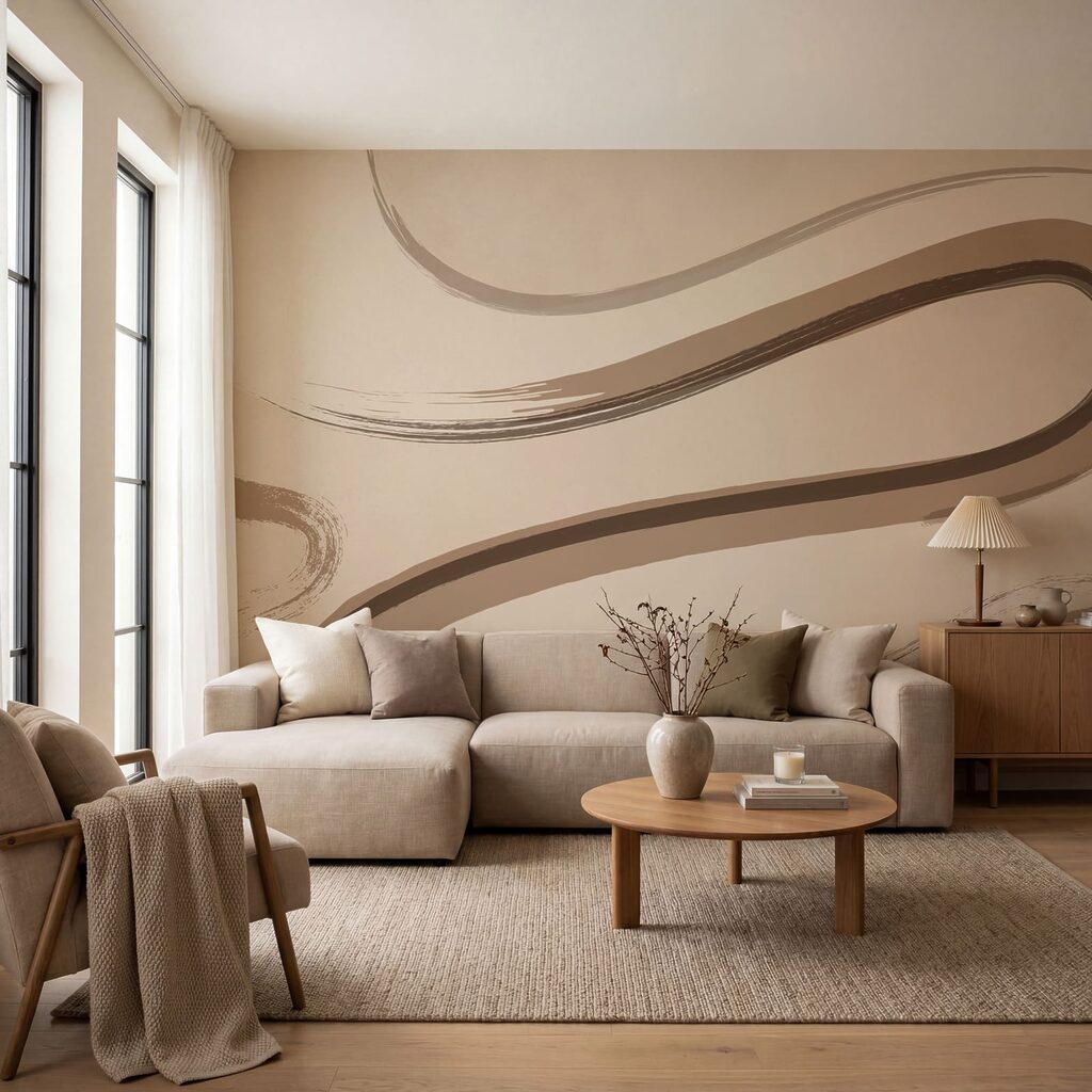 Brede penseellussen op kleur — interieur 3