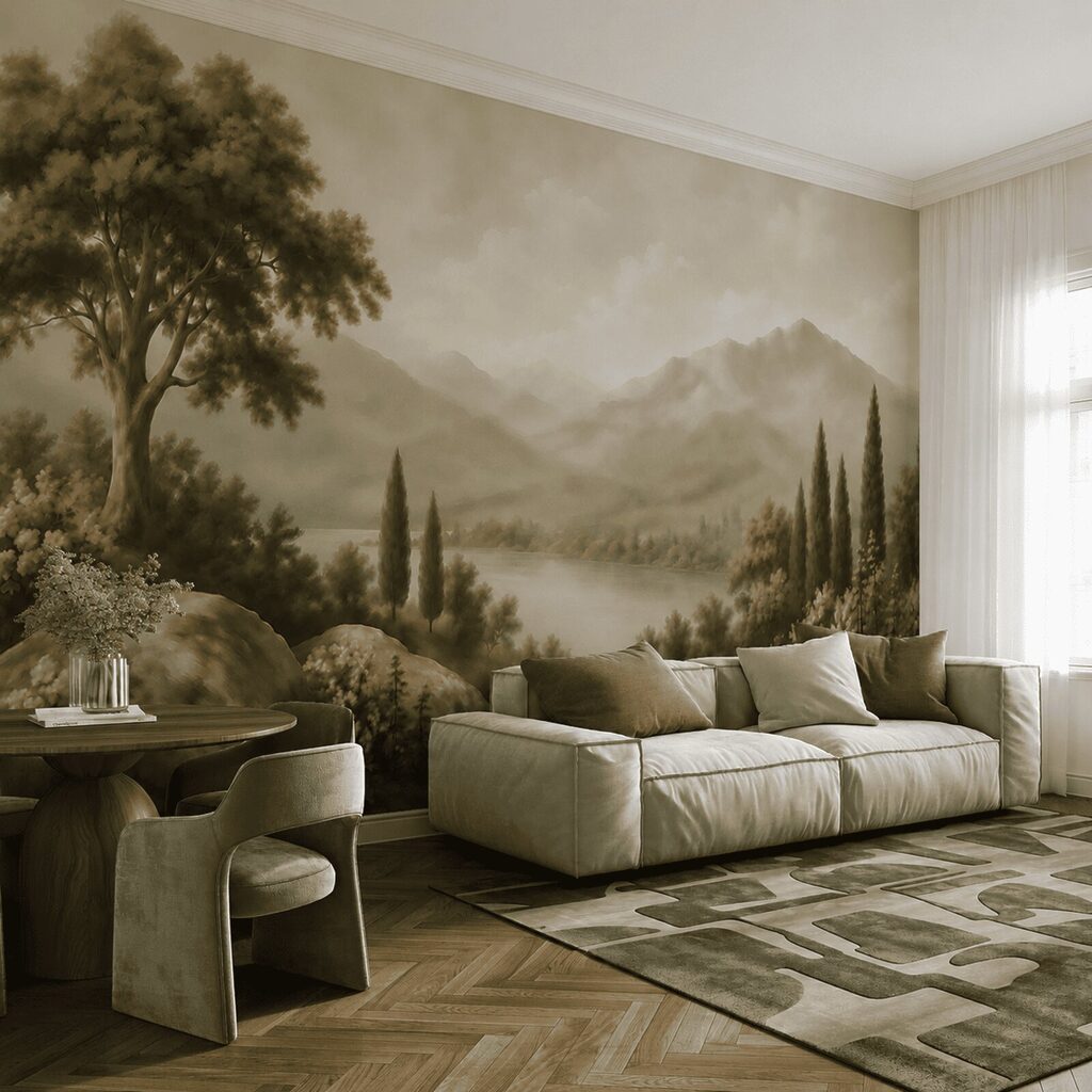Meer tussen donkere cipressen — interieur 4