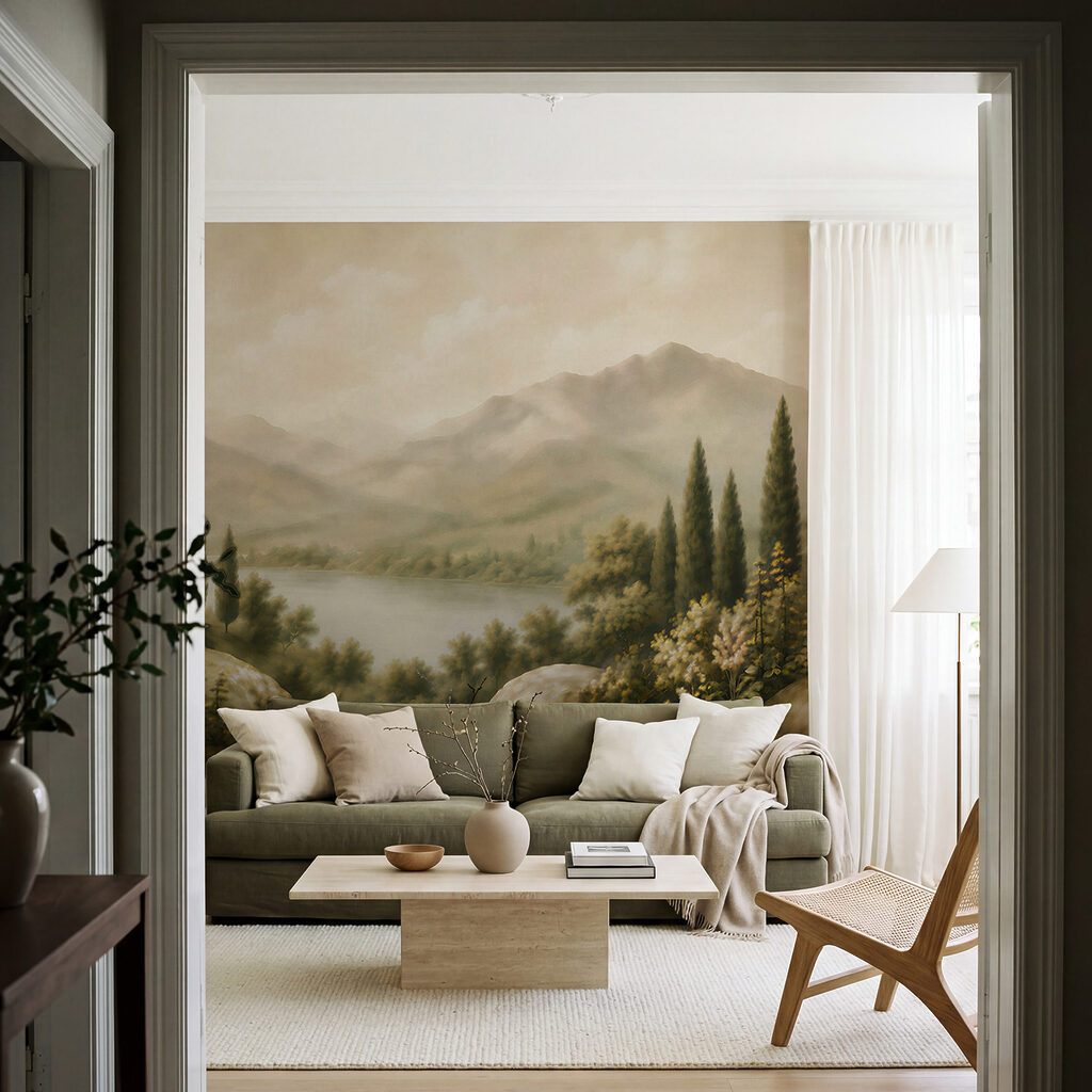 Meer tussen donkere cipressen — interieur 5