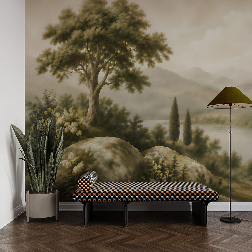 Meer tussen donkere cipressen — interieur 6