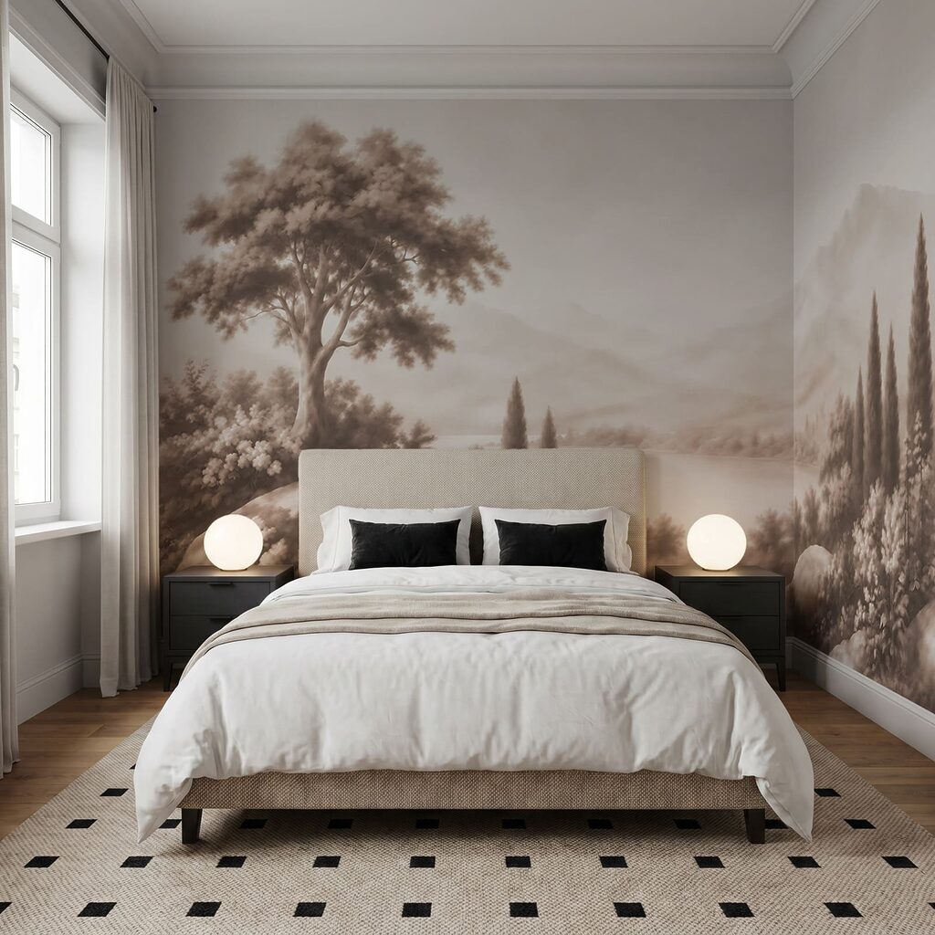 Meer tussen donkere cipressen — interieur 3
