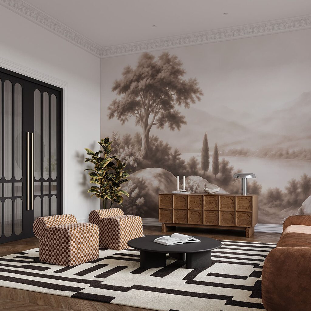 Meer tussen donkere cipressen — interieur 5