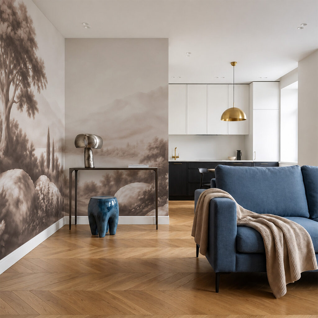 Meer tussen donkere cipressen — interieur 4