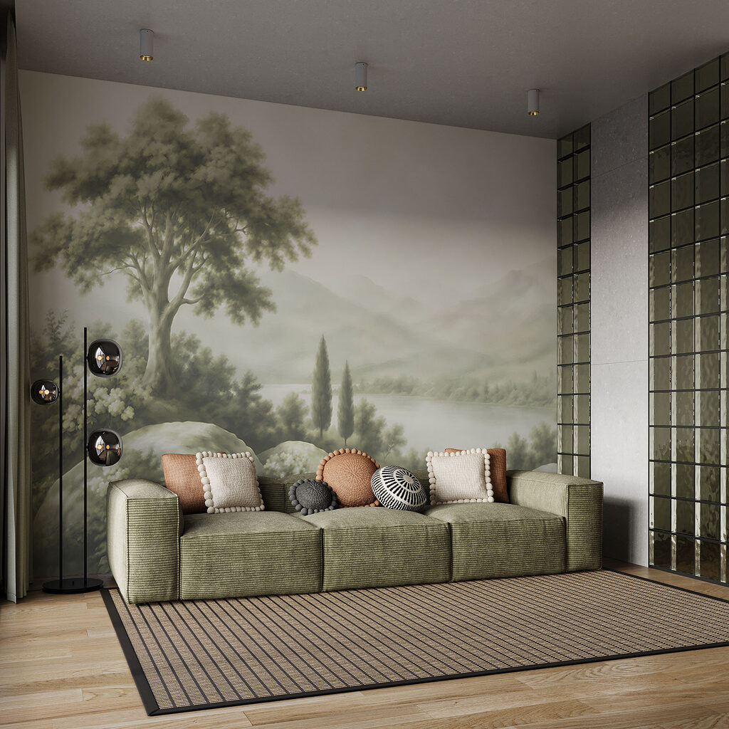 Meer tussen donkere cipressen — interieur 3