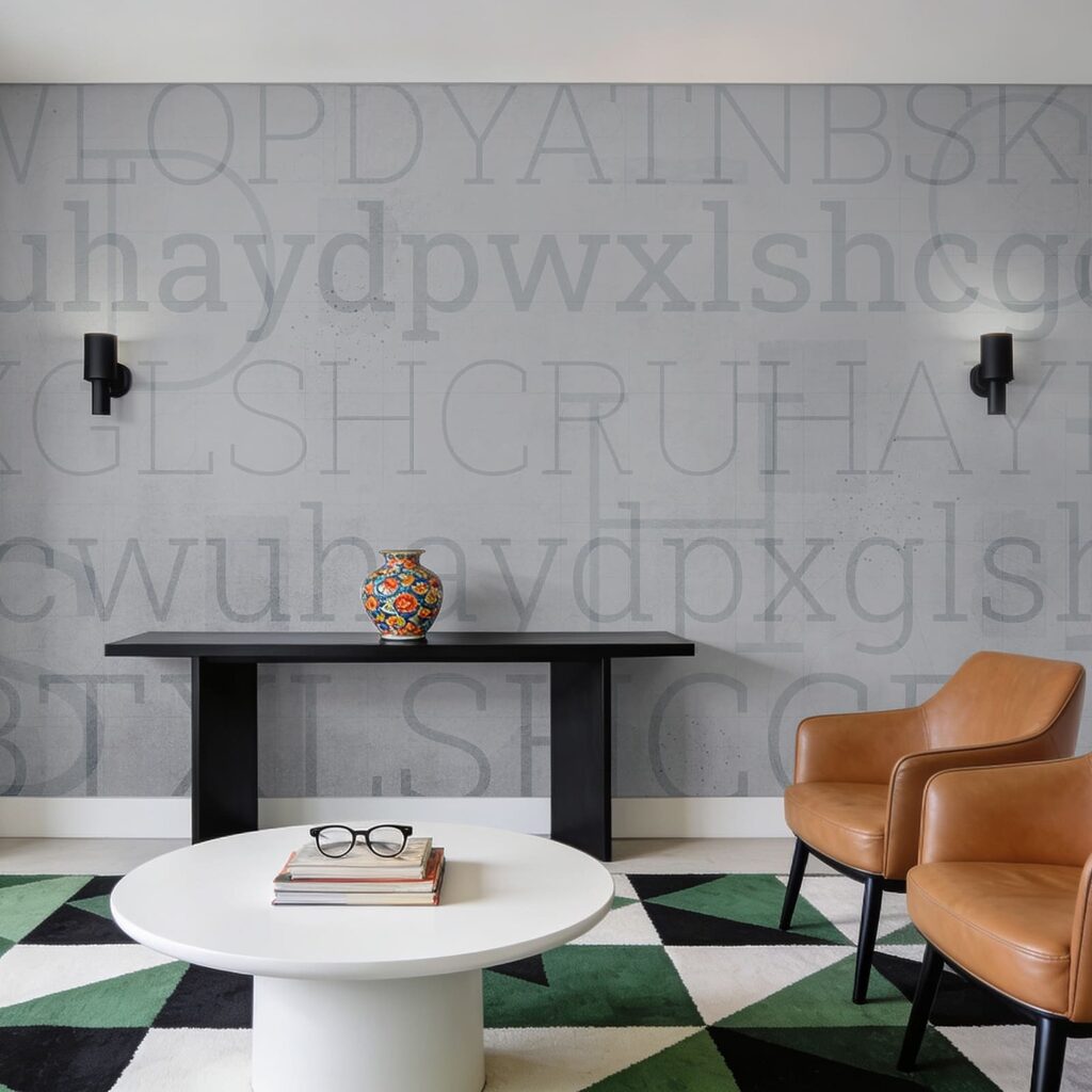 Letters op verweerde lagen — interieur 3
