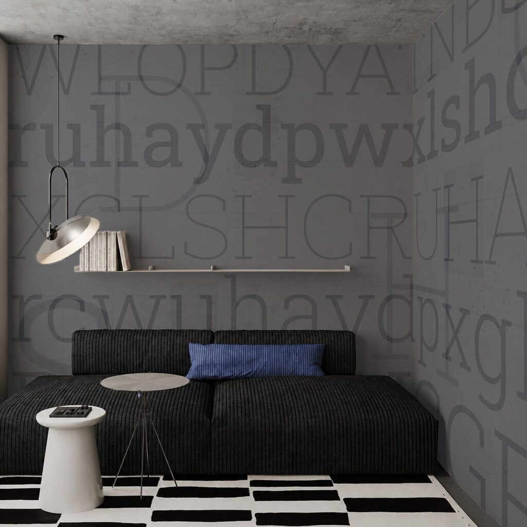 Letters op verweerde lagen — interieur 2