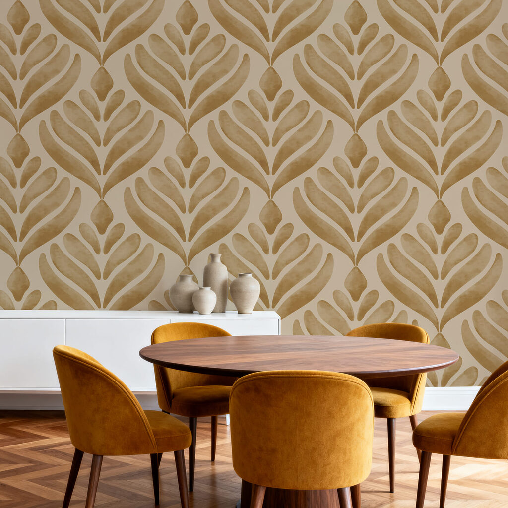 Bladwaaiers in een ruitpatroon — interieur 1