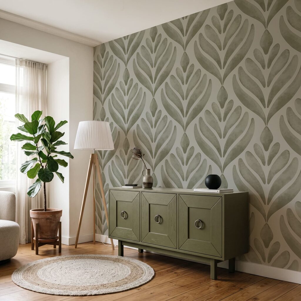 Bladwaaiers in een ruitpatroon — interieur 2