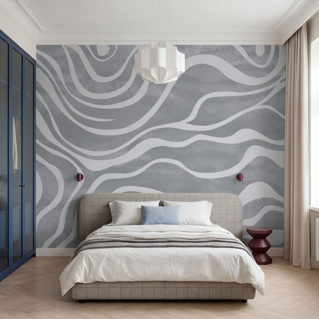 Wit en grijs patroon in een interieur