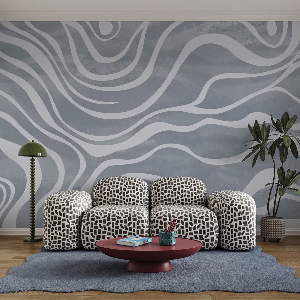 Witte banen in slingerbeweging — interieur 2