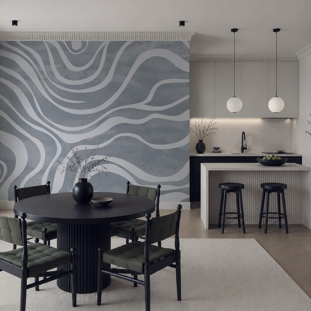 Witte banen in slingerbeweging — interieur 3