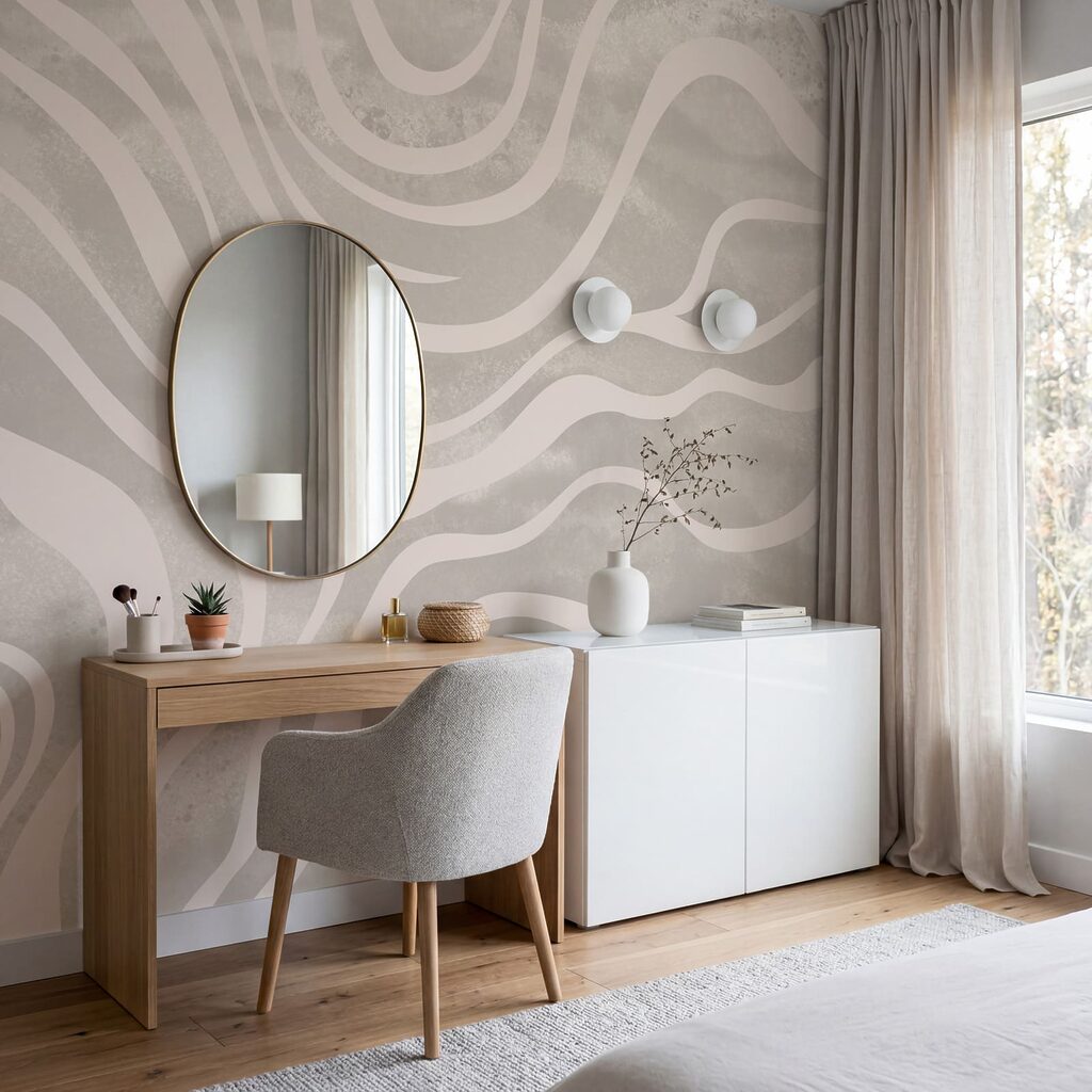 Witte banen in slingerbeweging — interieur 2