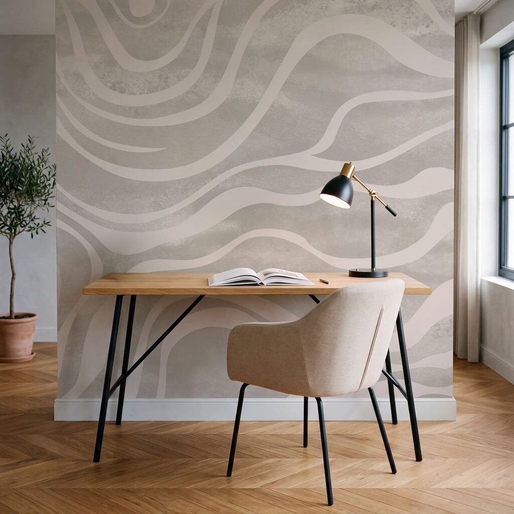 Witte banen in slingerbeweging — interieur 5