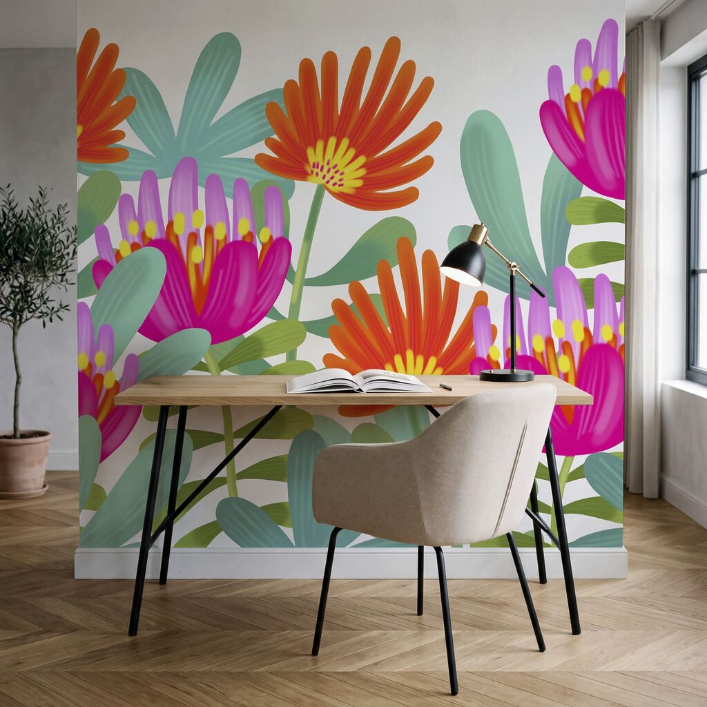 Veld van felle bloemen — interieur 3