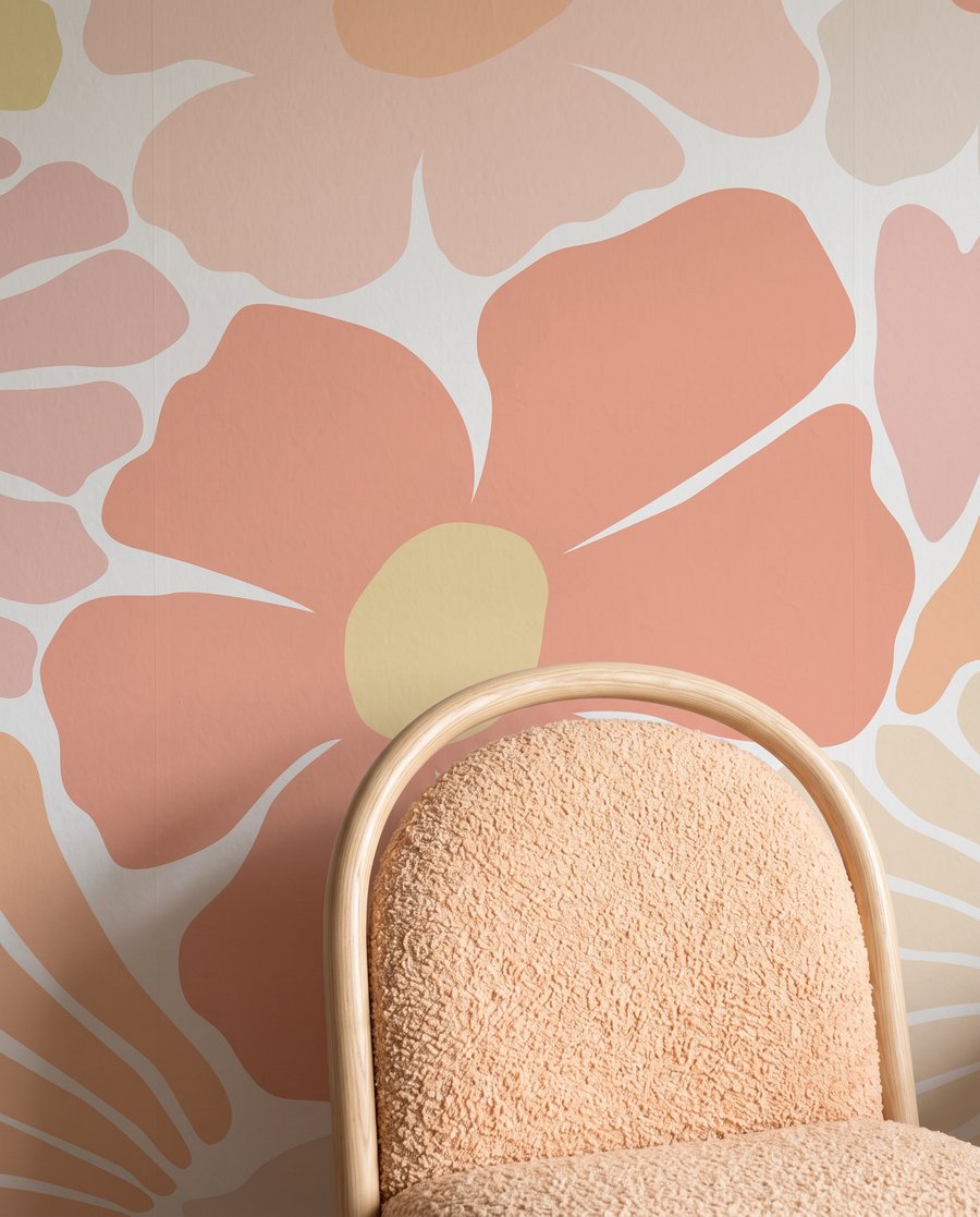Bloemen als gekleurde knipsels — interieur 4