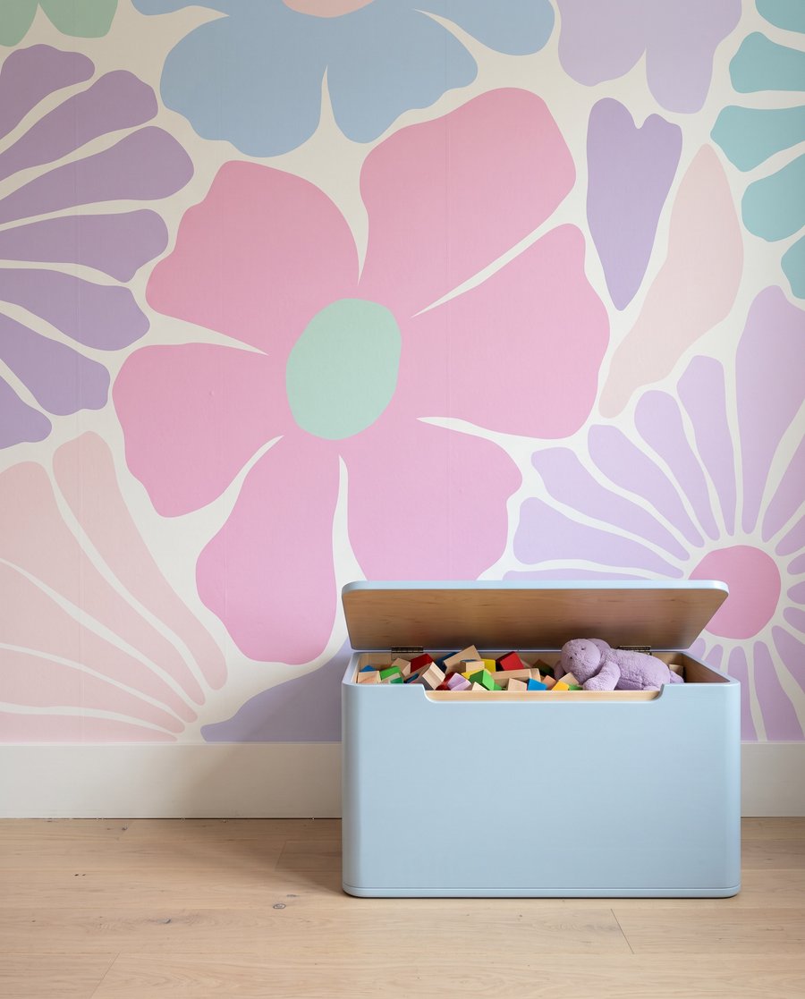 Bloemen als gekleurde knipsels — interieur 5