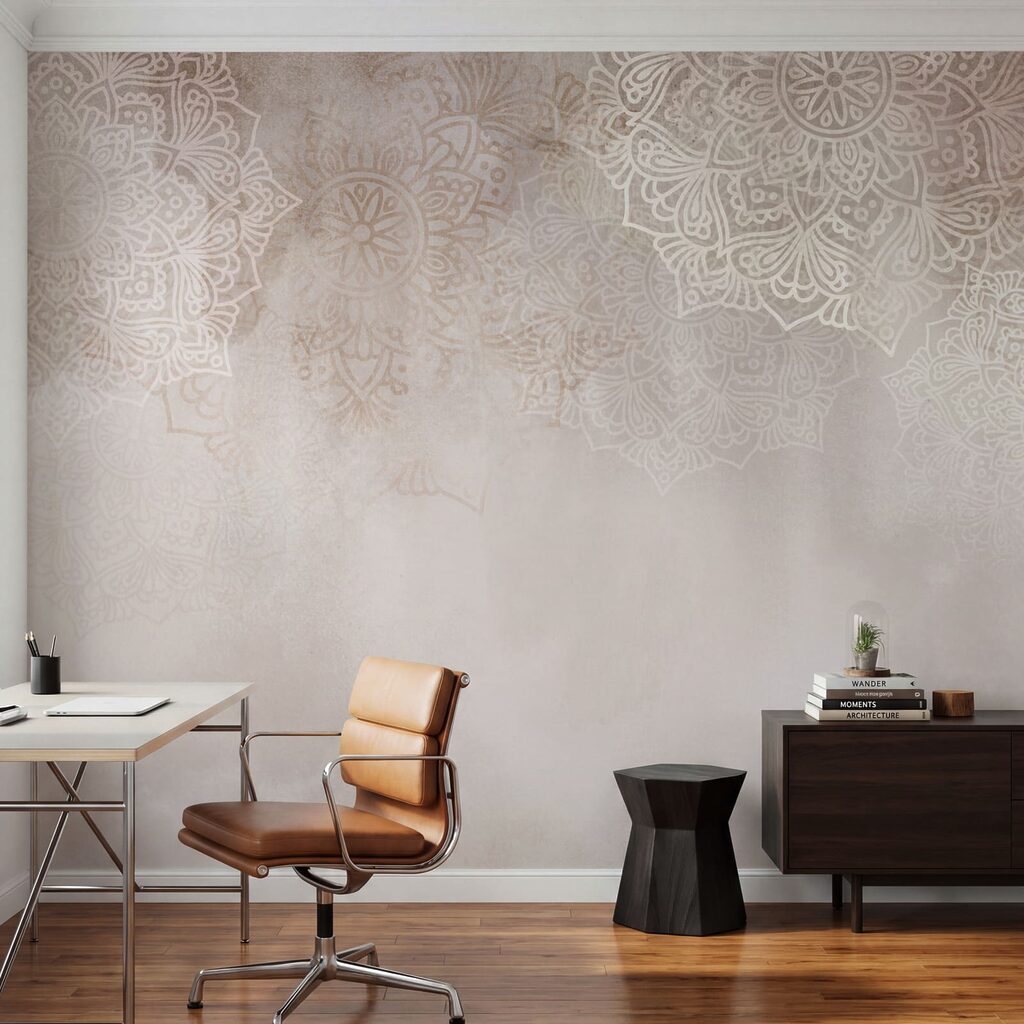 Kantmotieven boven een kleurwaas — interieur 5