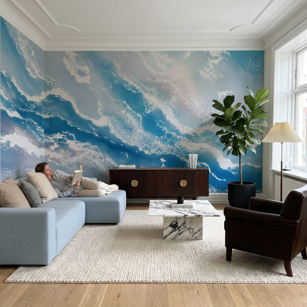 Schuimende stromen van kleur — interieur 1