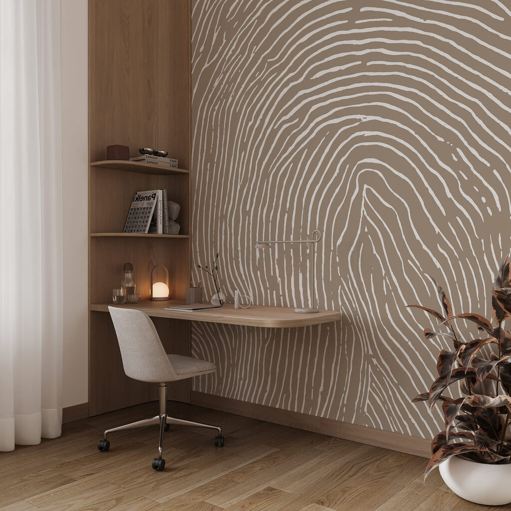 Natuurlijke lijnen zorgen voor een uniek patroon in een interieur