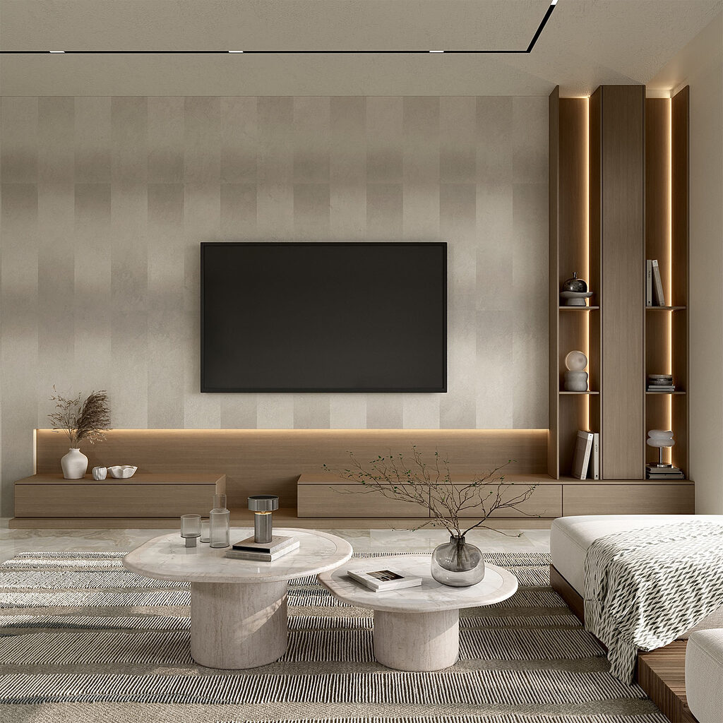 Donkere strepen vervagen ritmisch — interieur 3