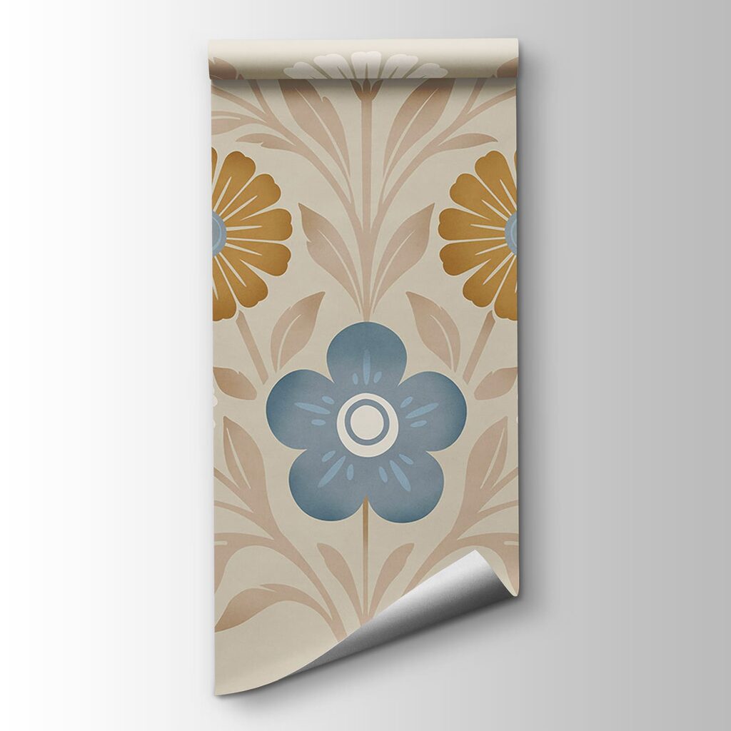 Bloemen in rond ornament — productweergave