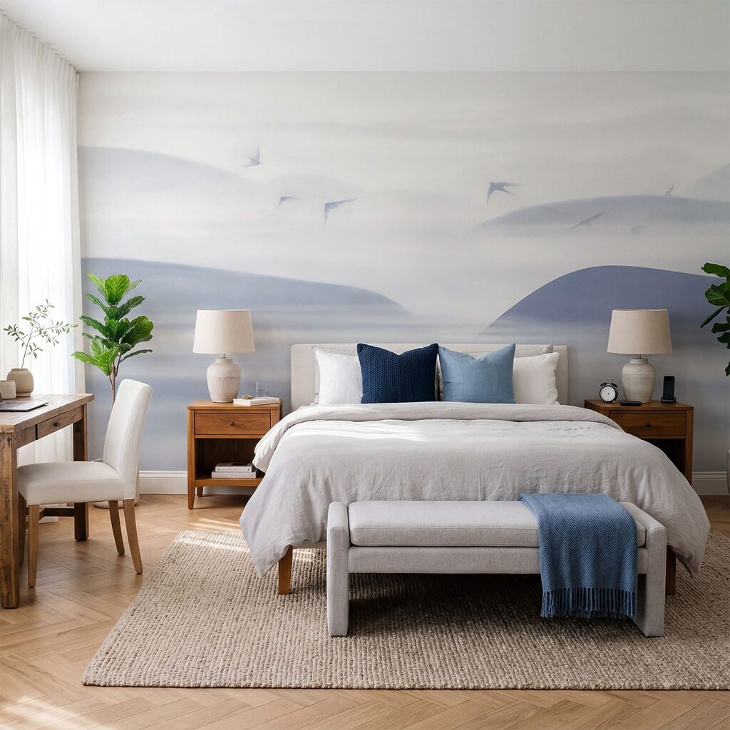 Vogels boven stille duinen — interieur 2
