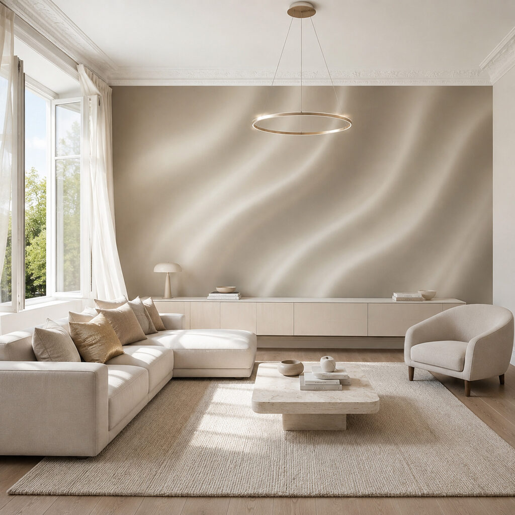 Zachte plooien vangen licht — interieur 3