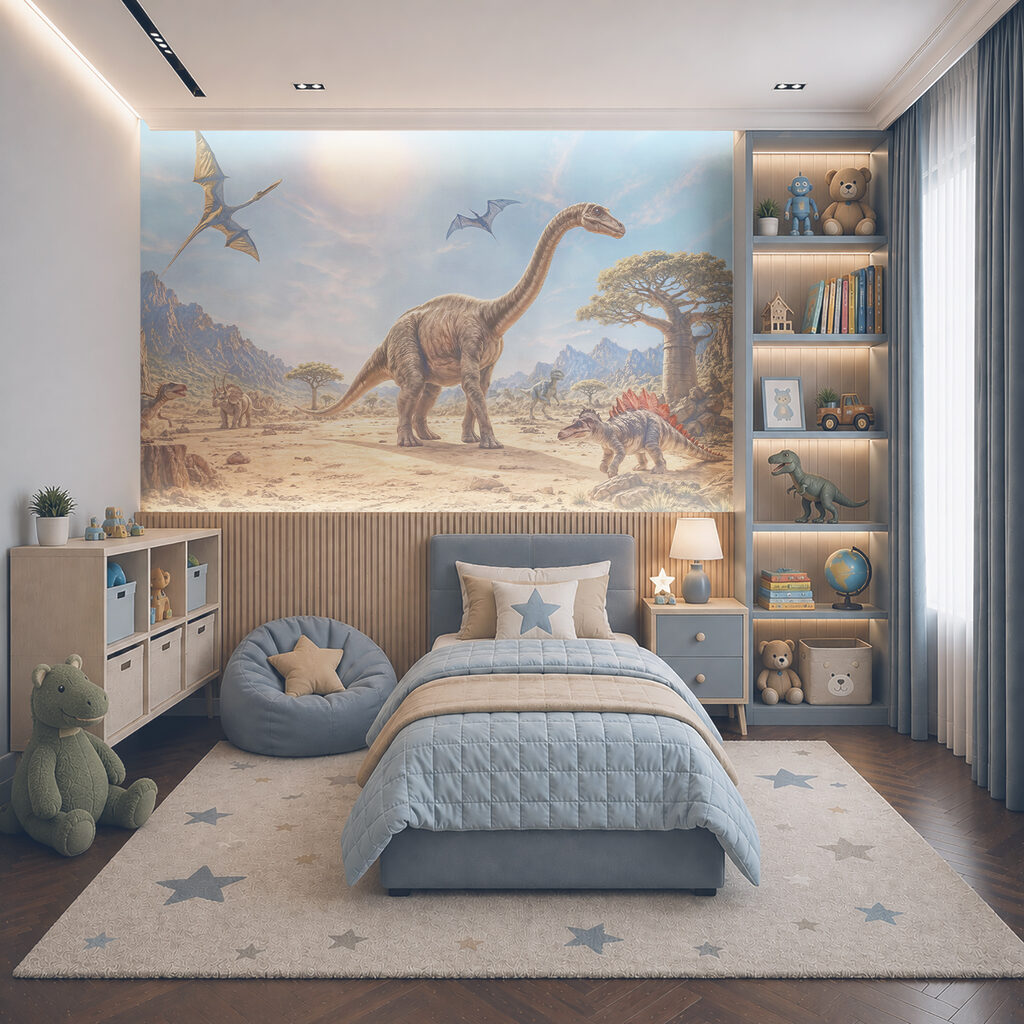 Dinosaurussen bij een waterpoel — interieur 2