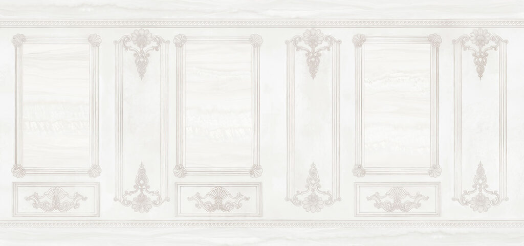 Een wand met sierlijsten — volledig ontwerp