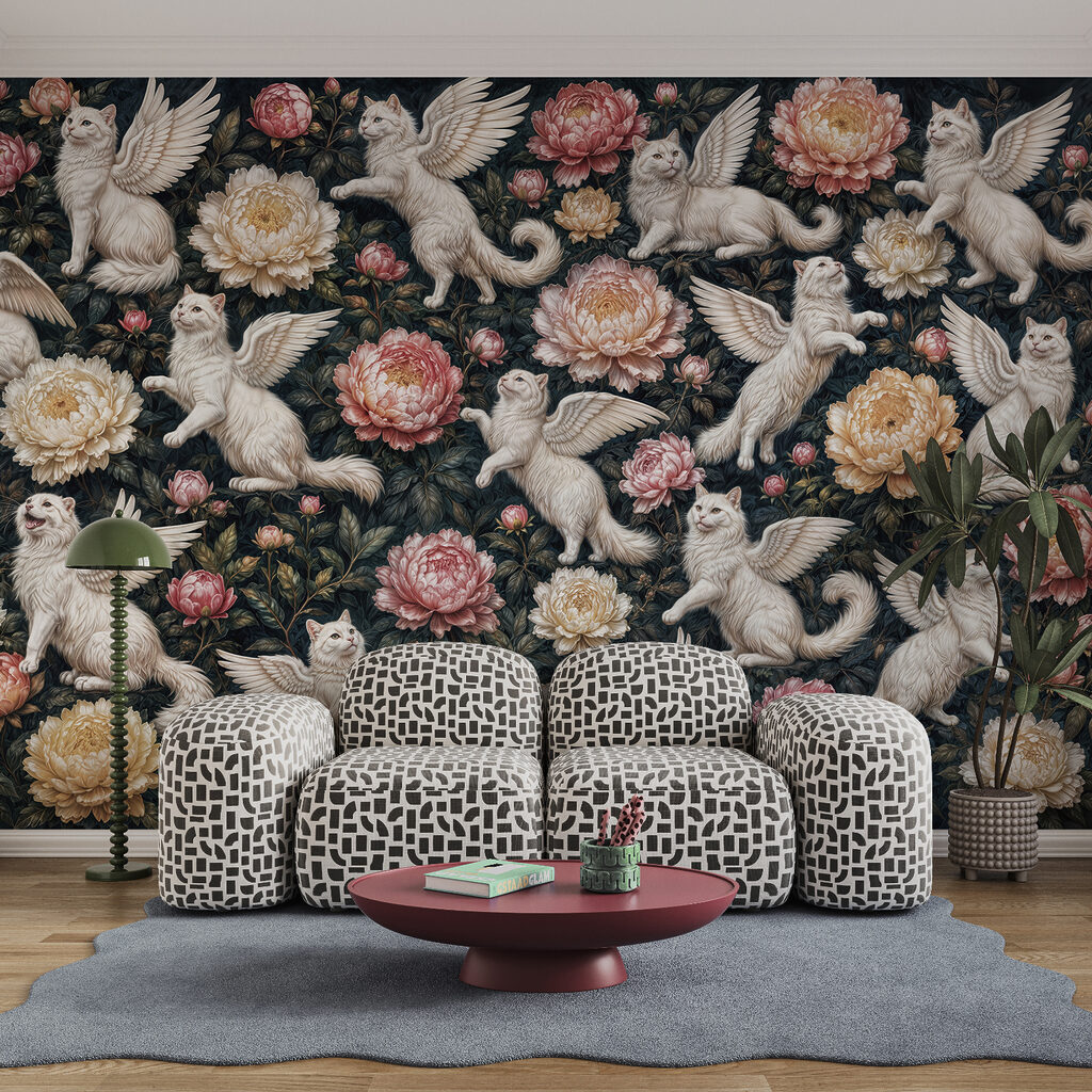Gevleugelde katten in nachtbloei — interieur 2