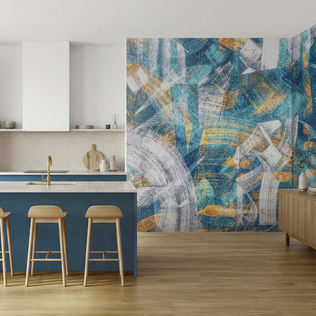 Kruisende streken over kleursporen — interieur 4