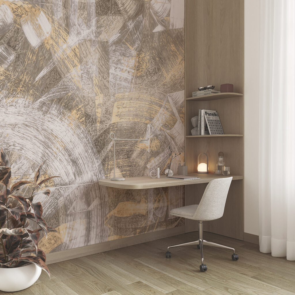 Kruisende streken over kleursporen — interieur 4