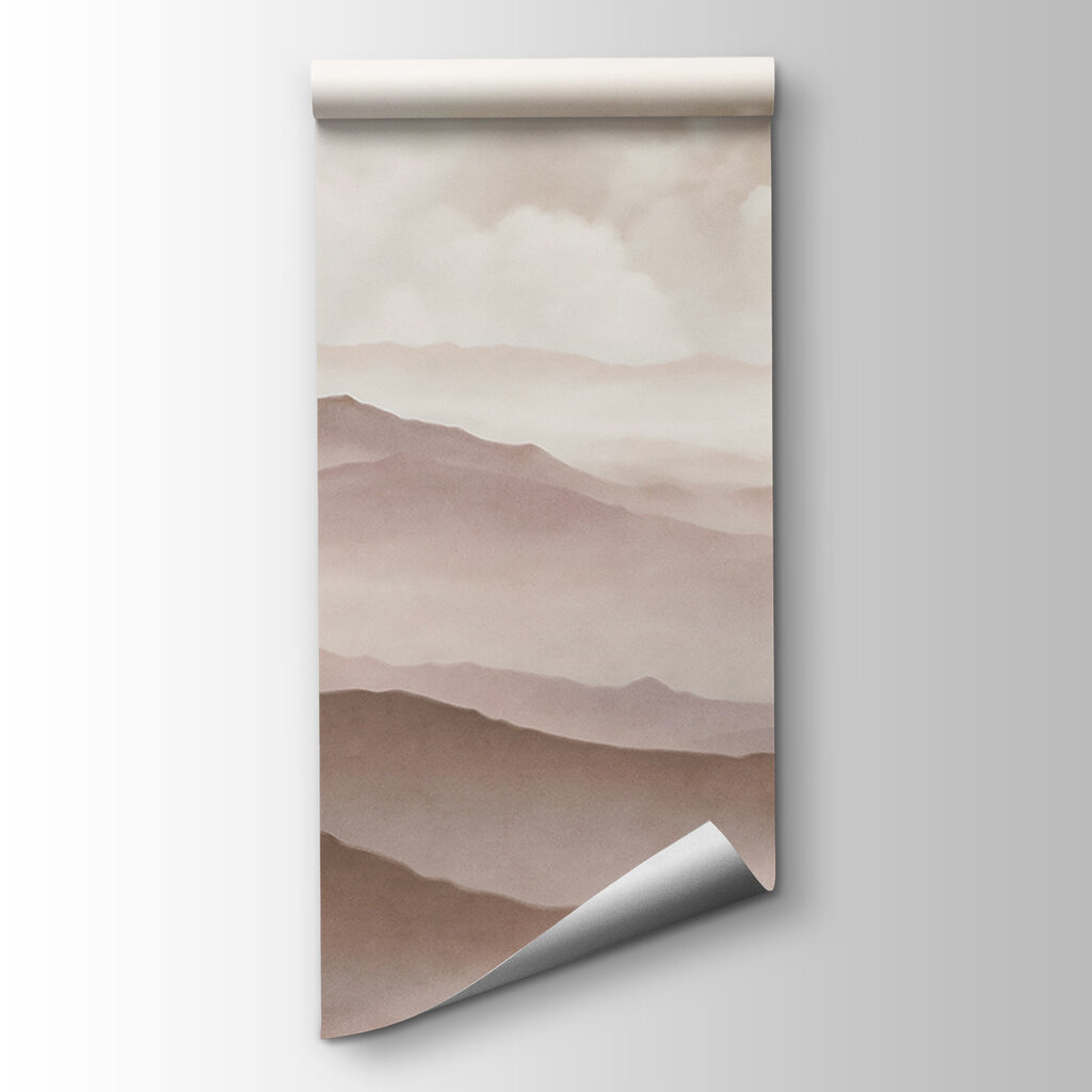 Bergruggen onder zachte wolken — productweergave