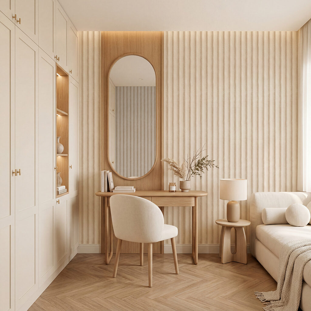 Smalle ribbels in rust — interieur 2