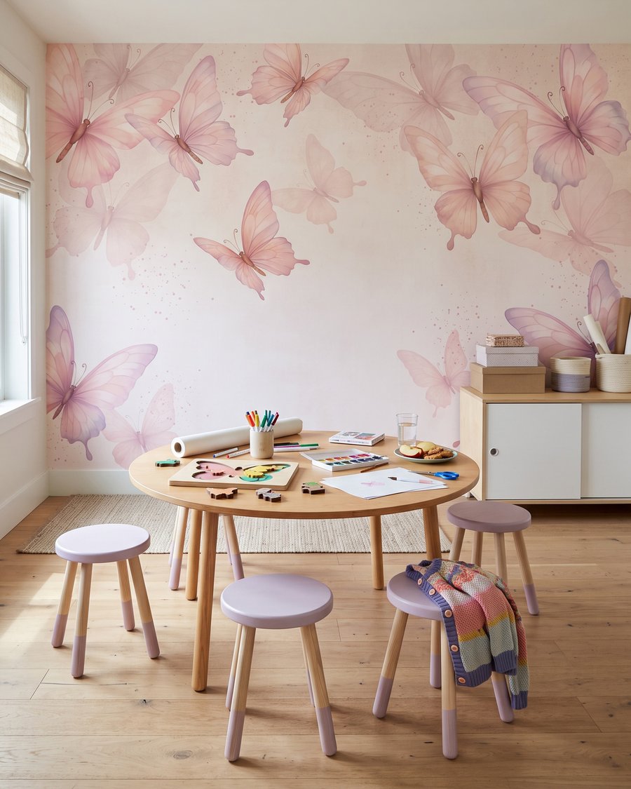 Vlinders in doorschijnende lagen — interieur 3