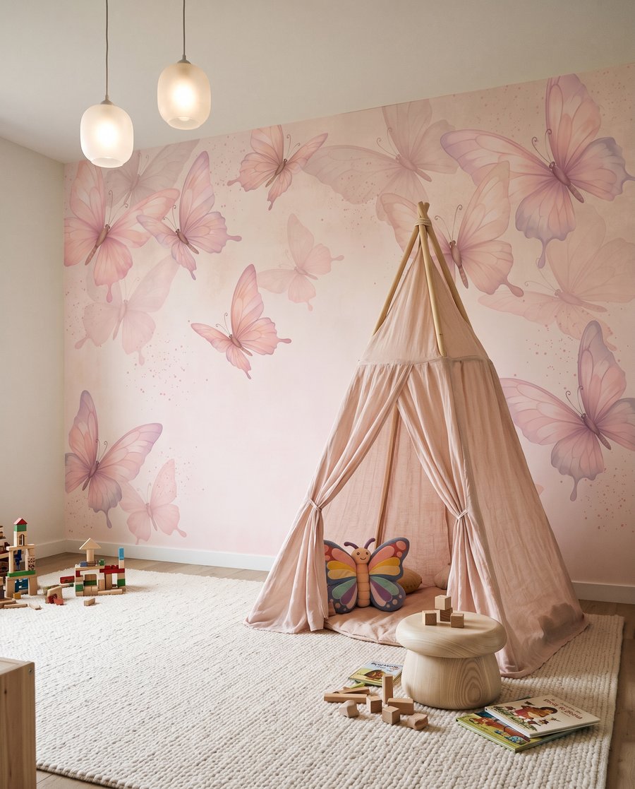 Vlinders in doorschijnende lagen — interieur 5