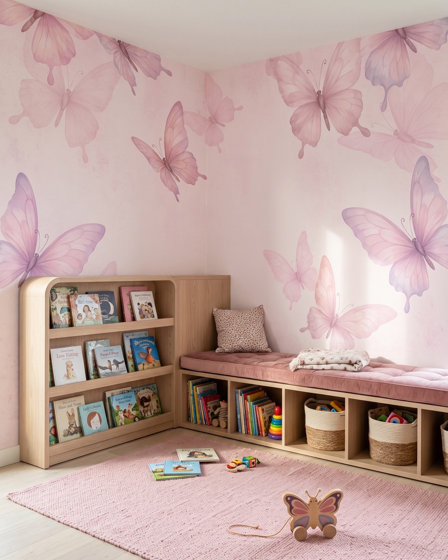 Vlinders in doorschijnende lagen — interieur 1