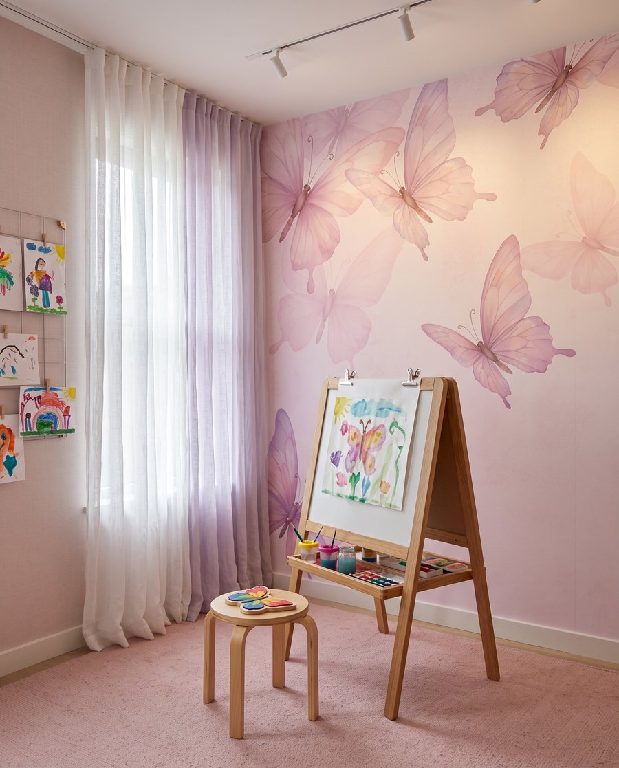 Vlinders in doorschijnende lagen — interieur 2