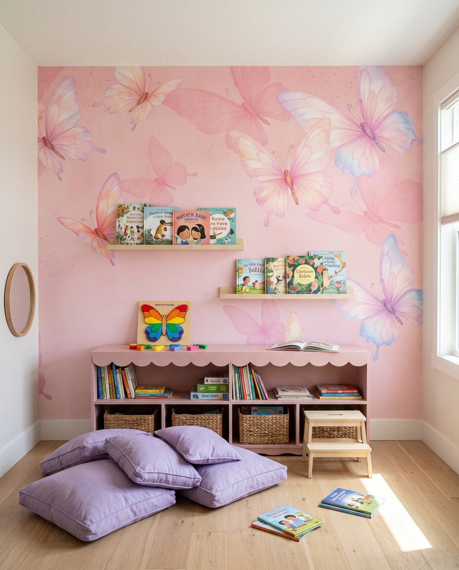 Vlinders in doorschijnende lagen — interieur 2