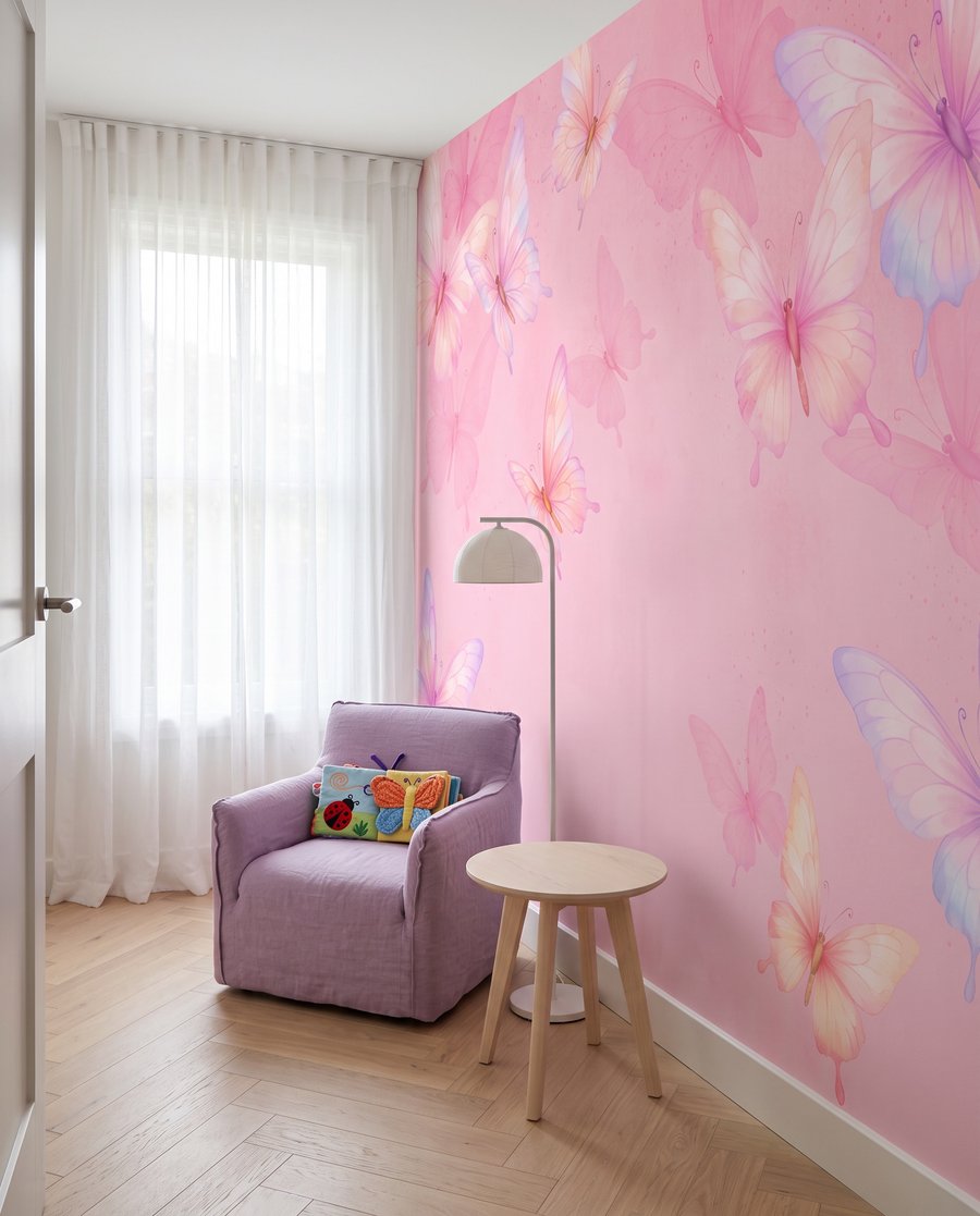 Vlinders in doorschijnende lagen — interieur 3